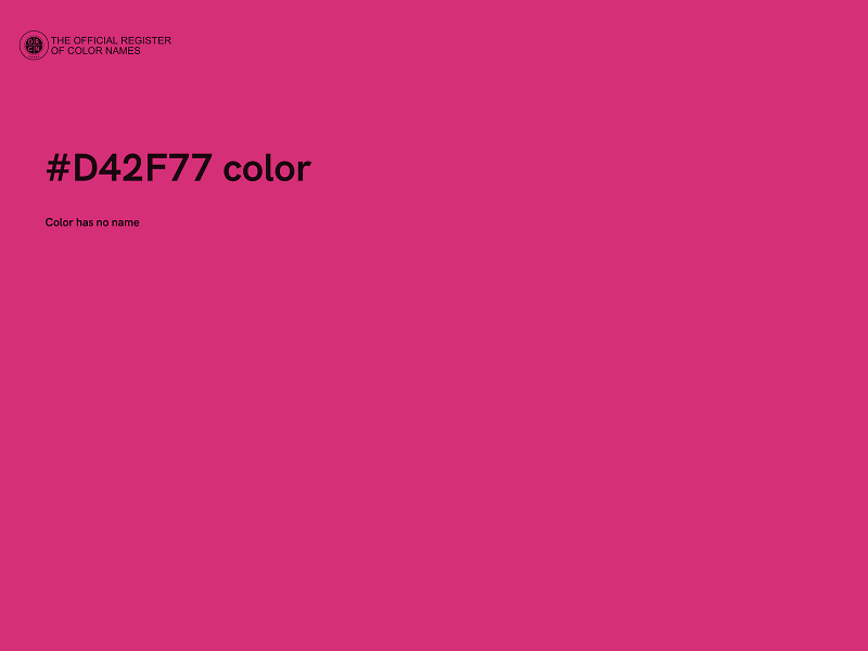 #D42F77 color image