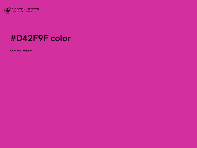 #D42F9F color image