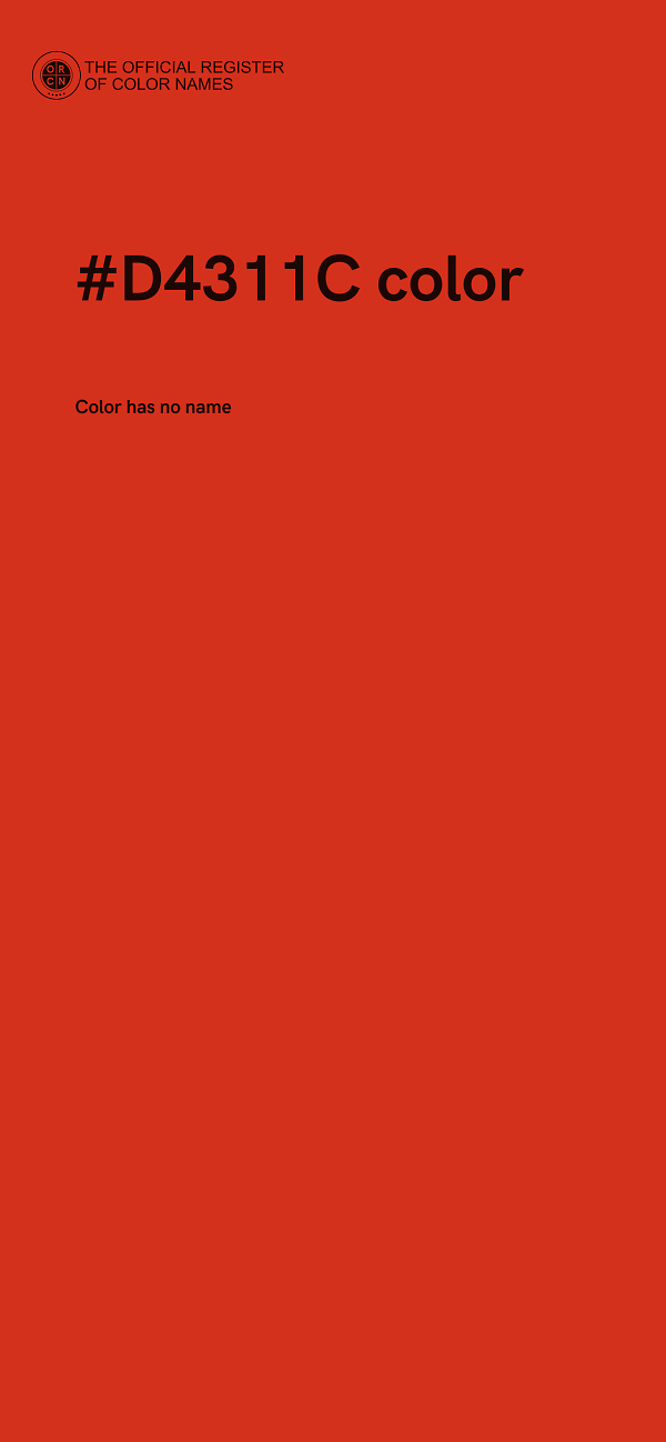 #D4311C color image