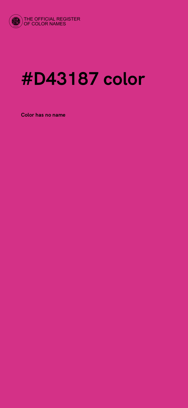 #D43187 color image