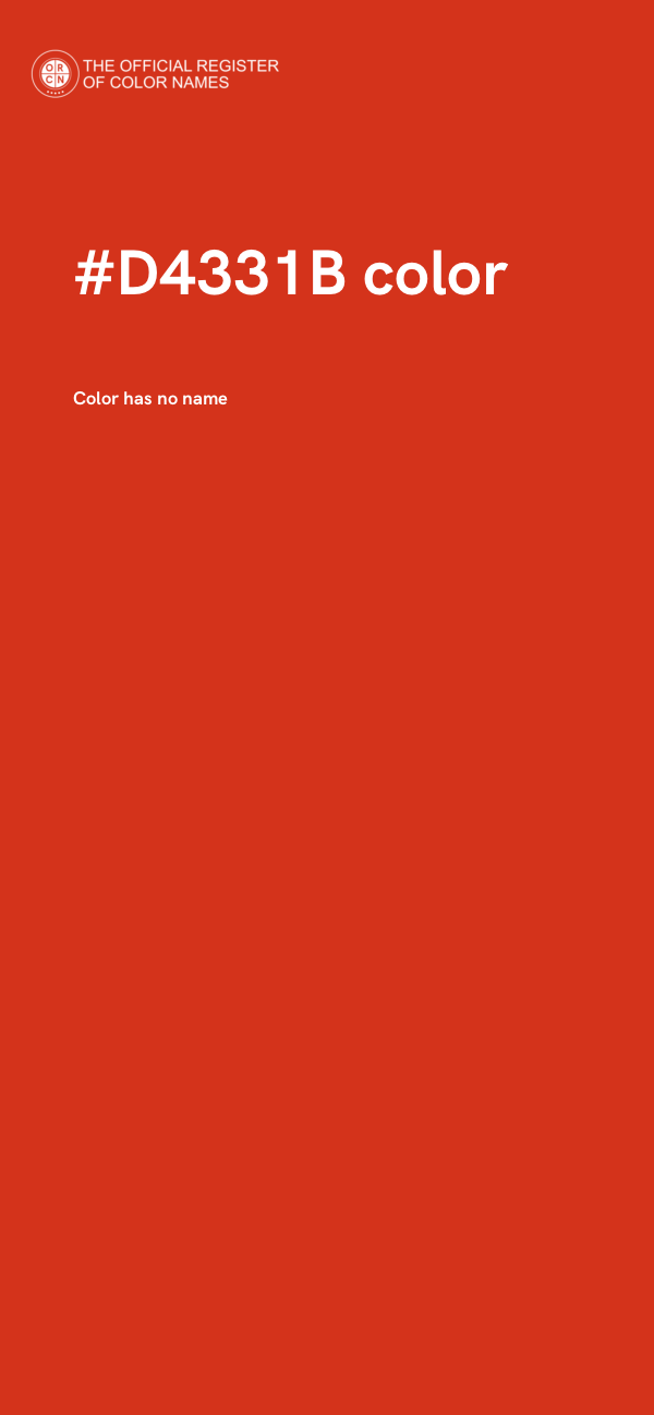 #D4331B color image