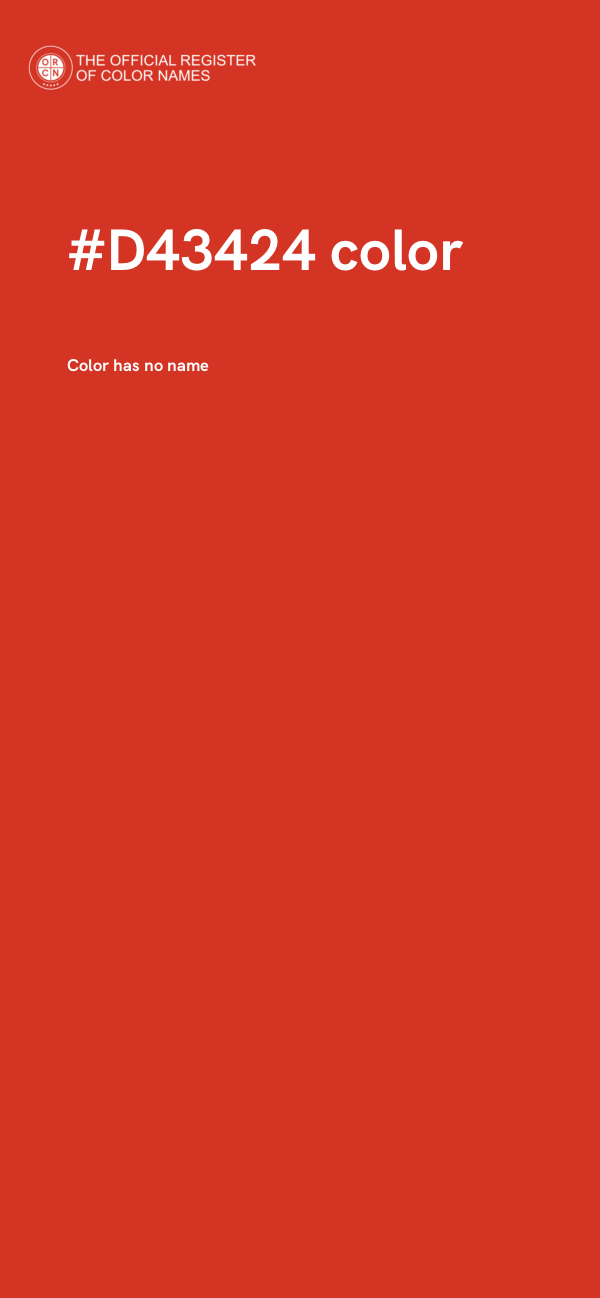 #D43424 color image