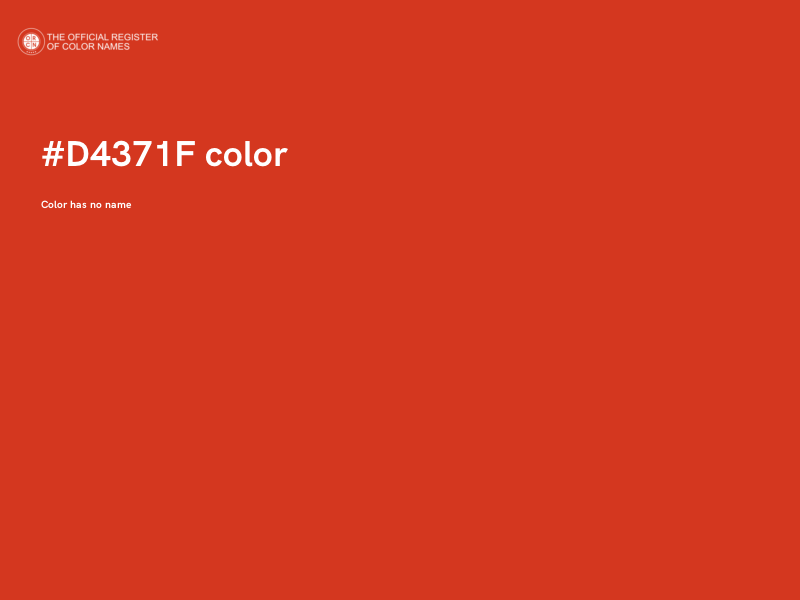 #D4371F color image