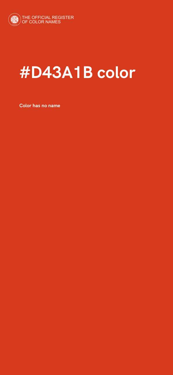 #D43A1B color image