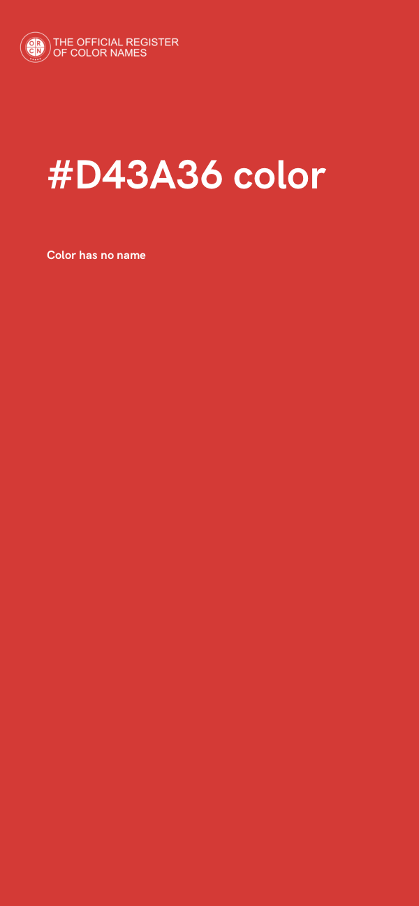 #D43A36 color image