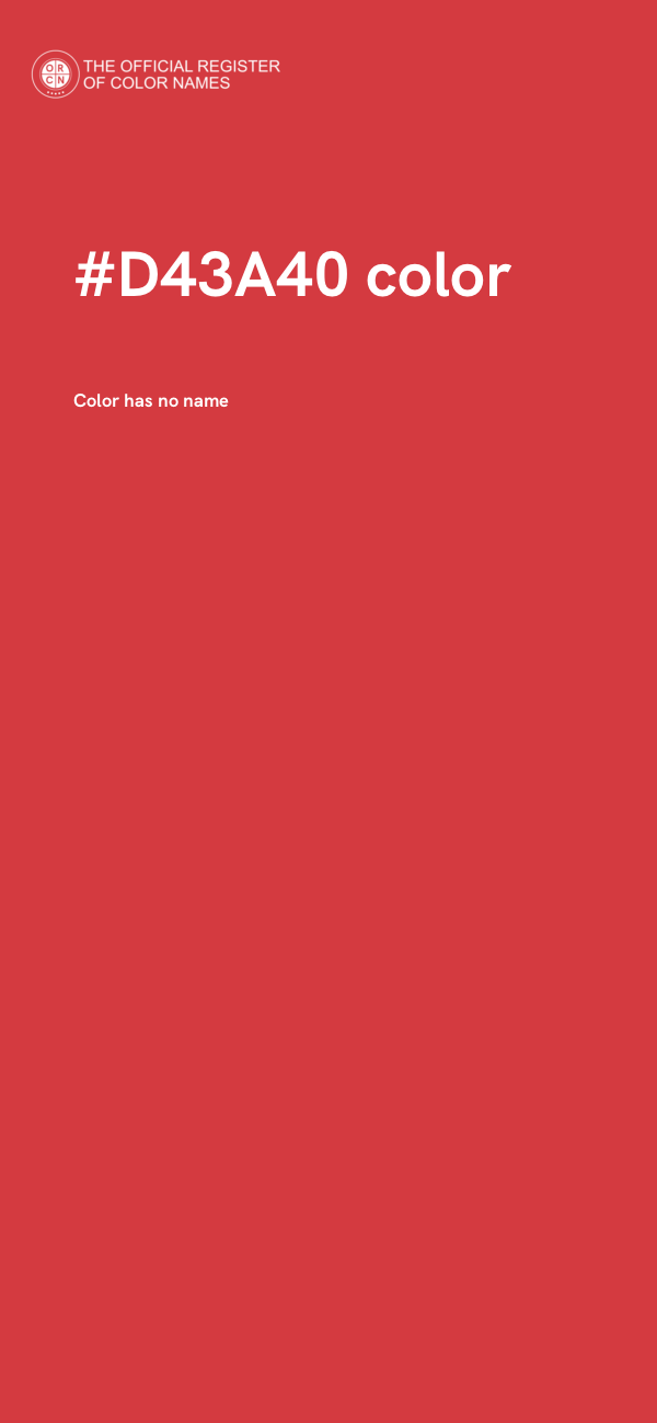 #D43A40 color image