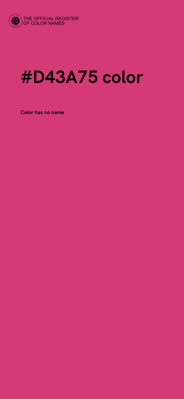 #D43A75 color image