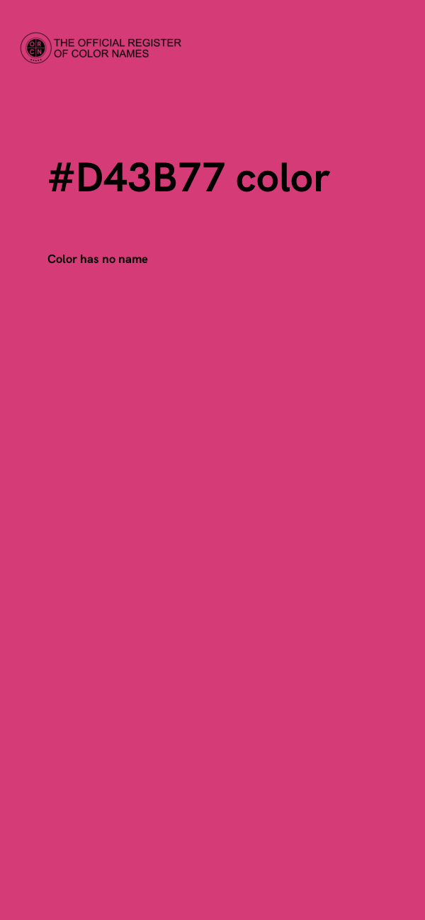 #D43B77 color image