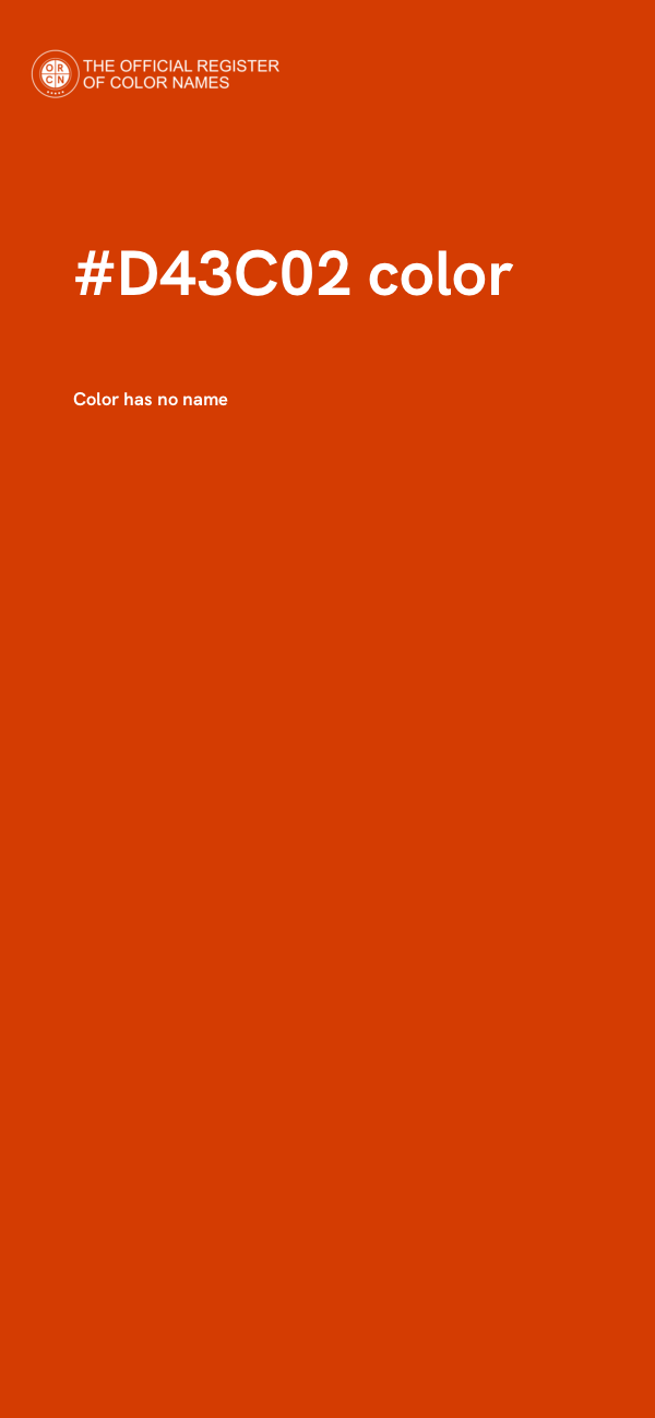 #D43C02 color image