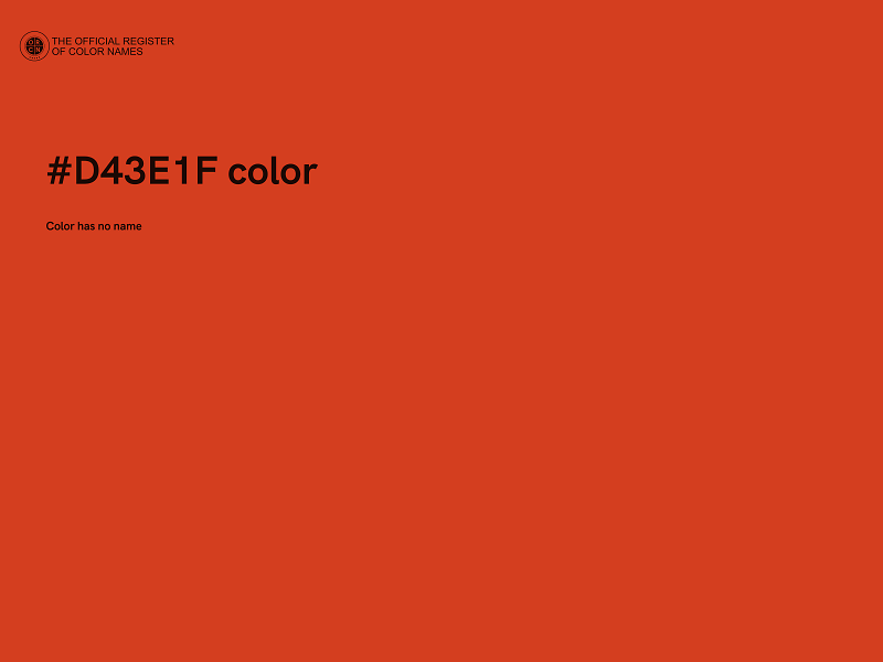 #D43E1F color image