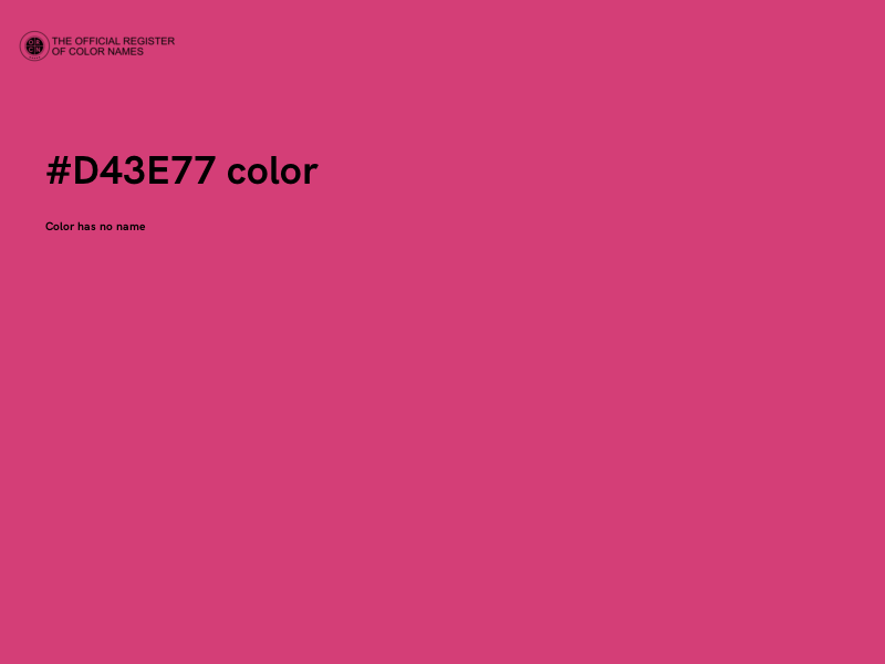 #D43E77 color image