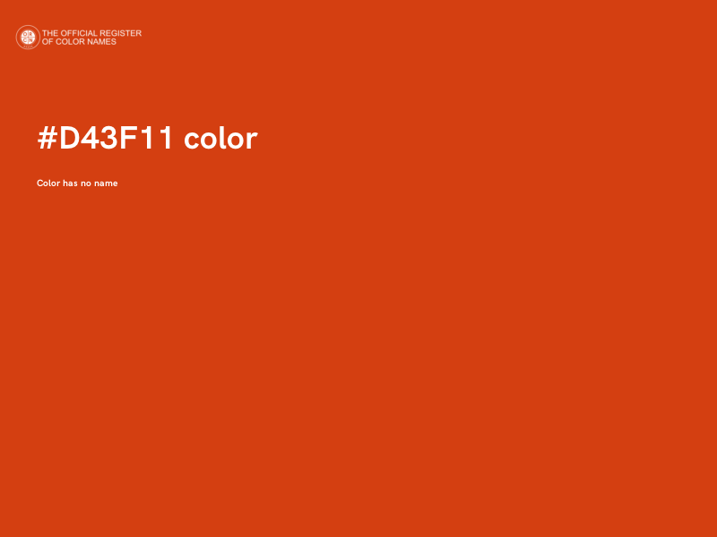 #D43F11 color image