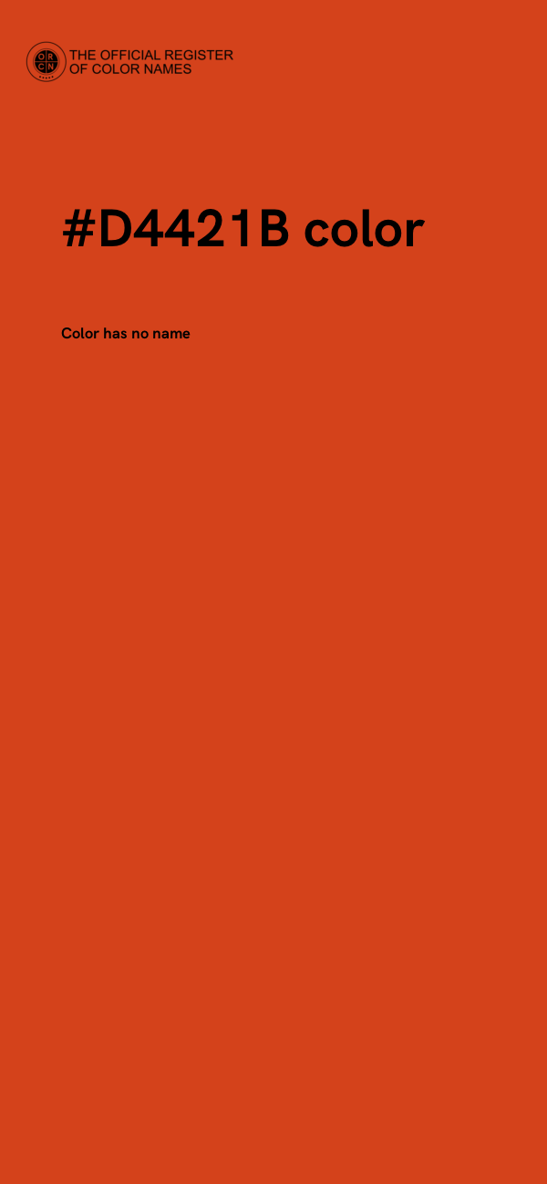 #D4421B color image