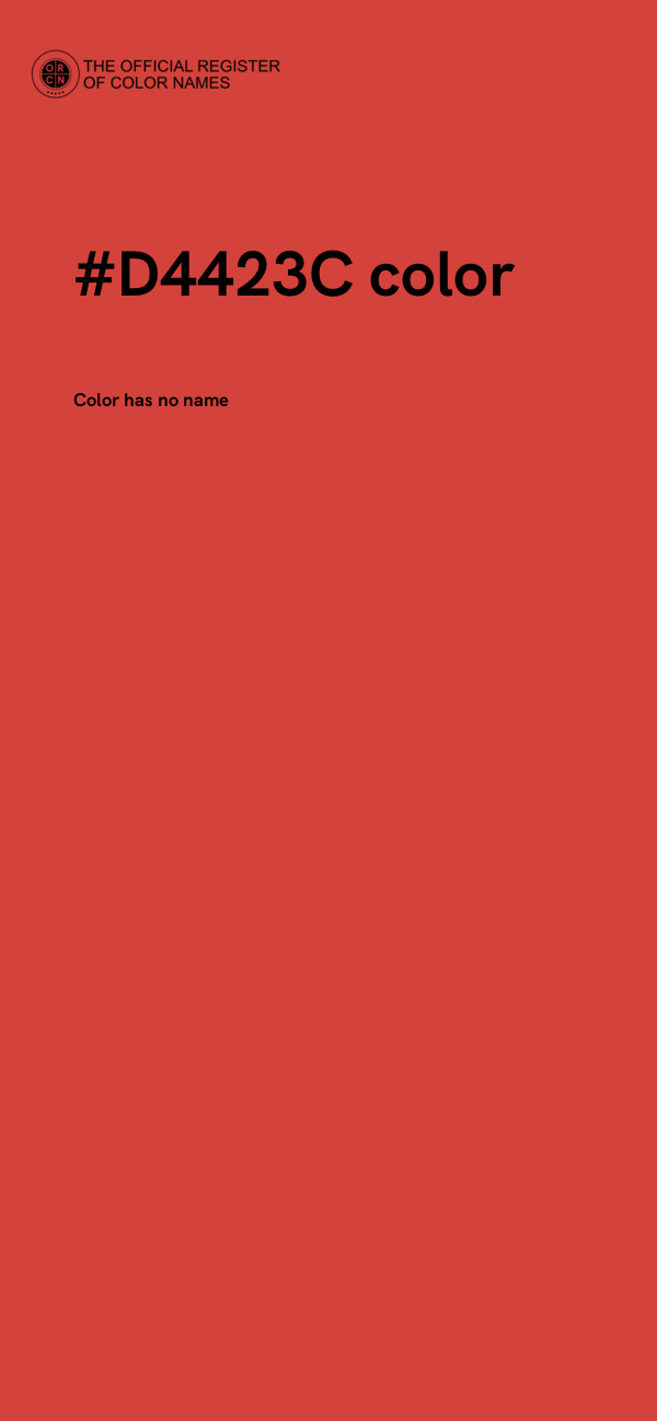#D4423C color image
