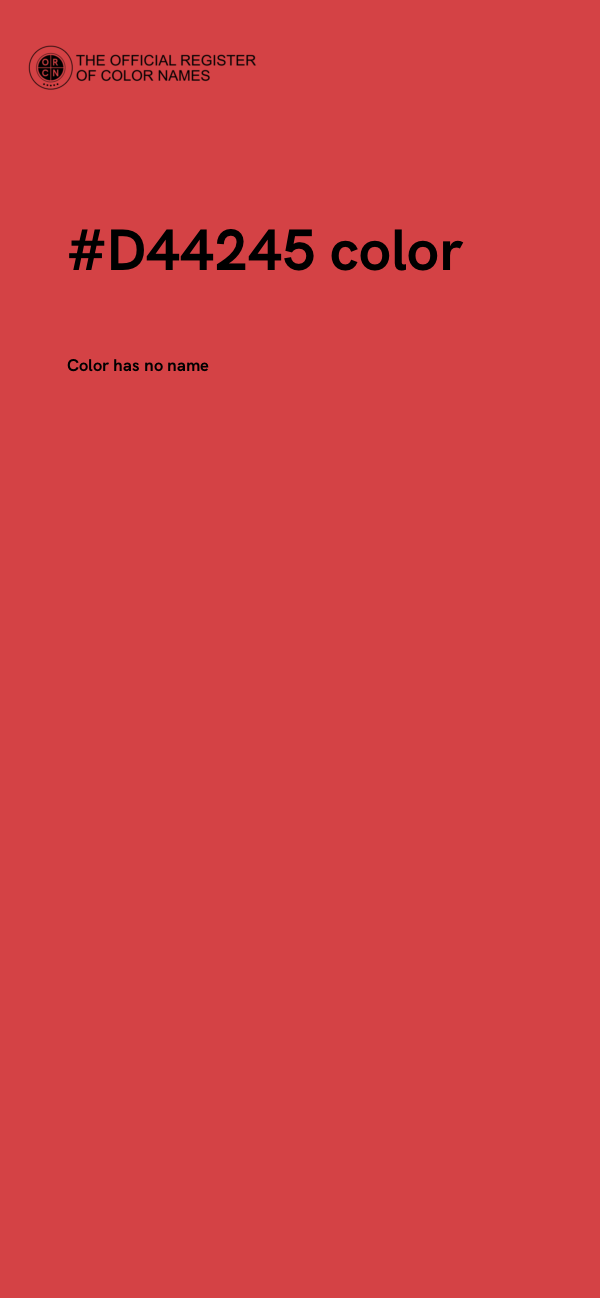 #D44245 color image