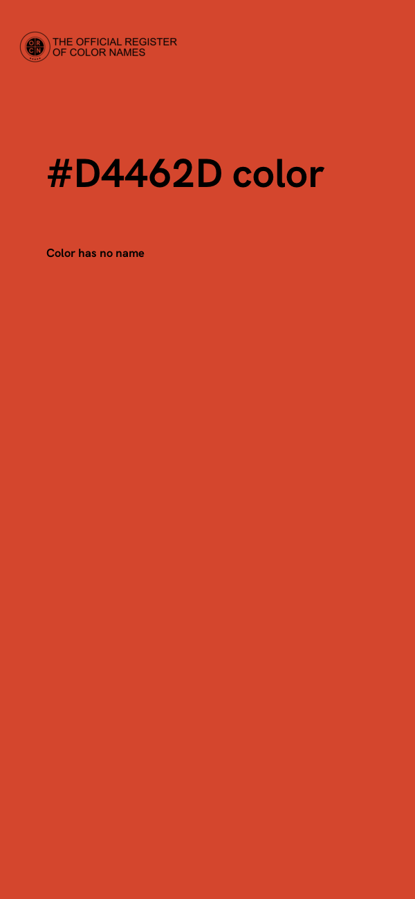 #D4462D color image