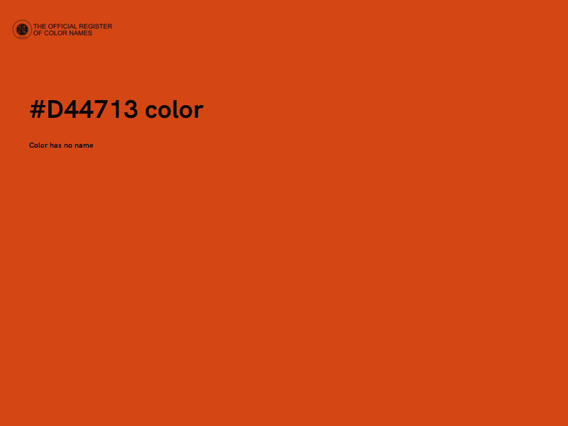 #D44713 color image