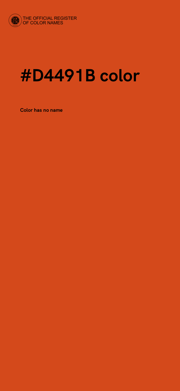 #D4491B color image