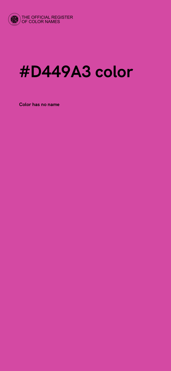 #D449A3 color image