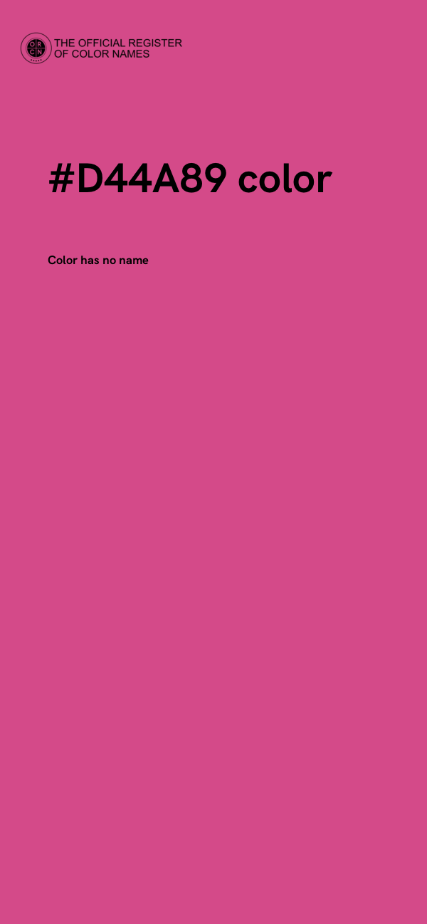 #D44A89 color image