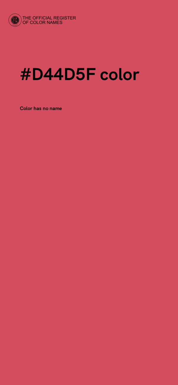#D44D5F color image