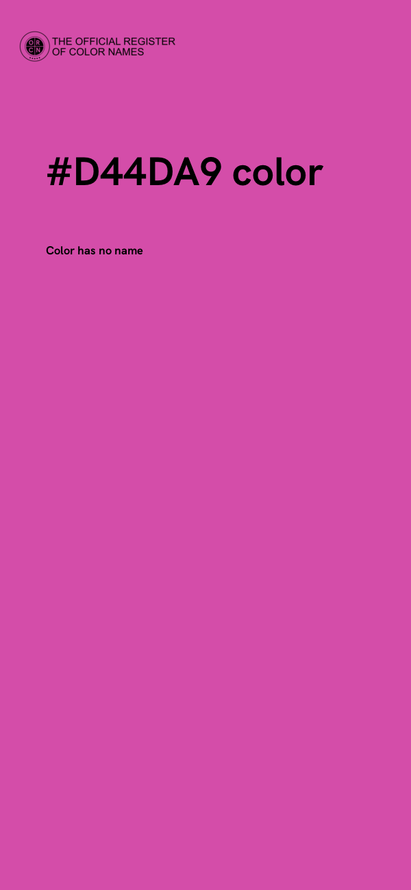 #D44DA9 color image