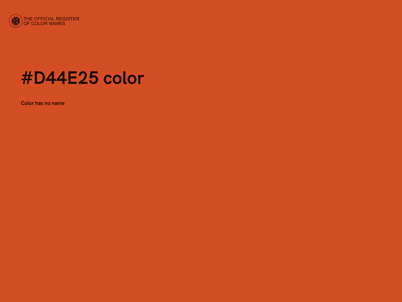 #D44E25 color image