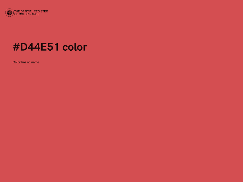 #D44E51 color image