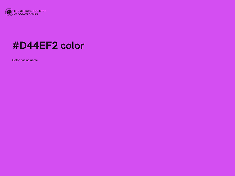 #D44EF2 color image