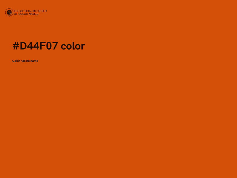 #D44F07 color image
