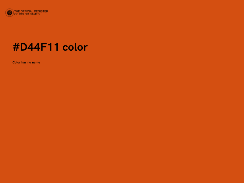 #D44F11 color image