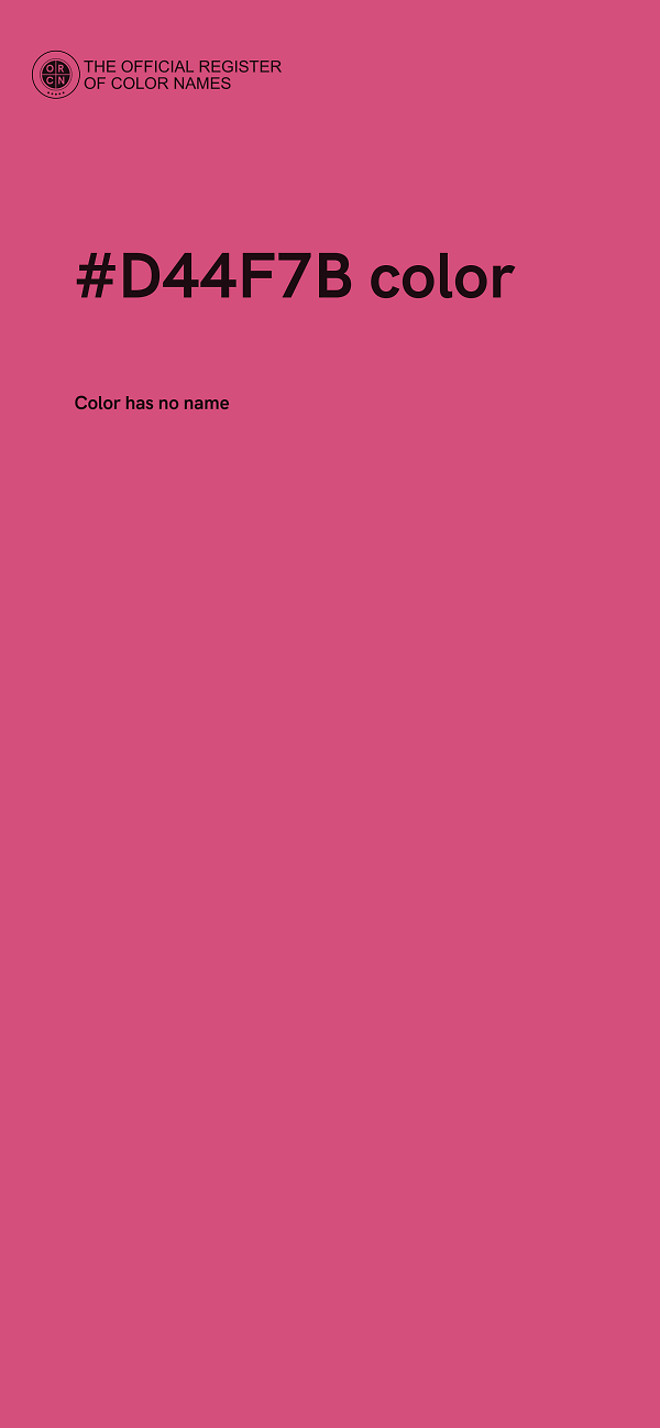 #D44F7B color image