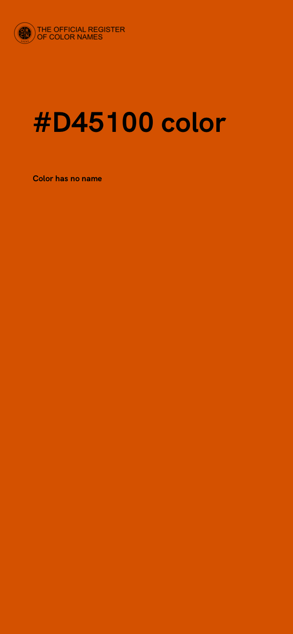 #D45100 color image