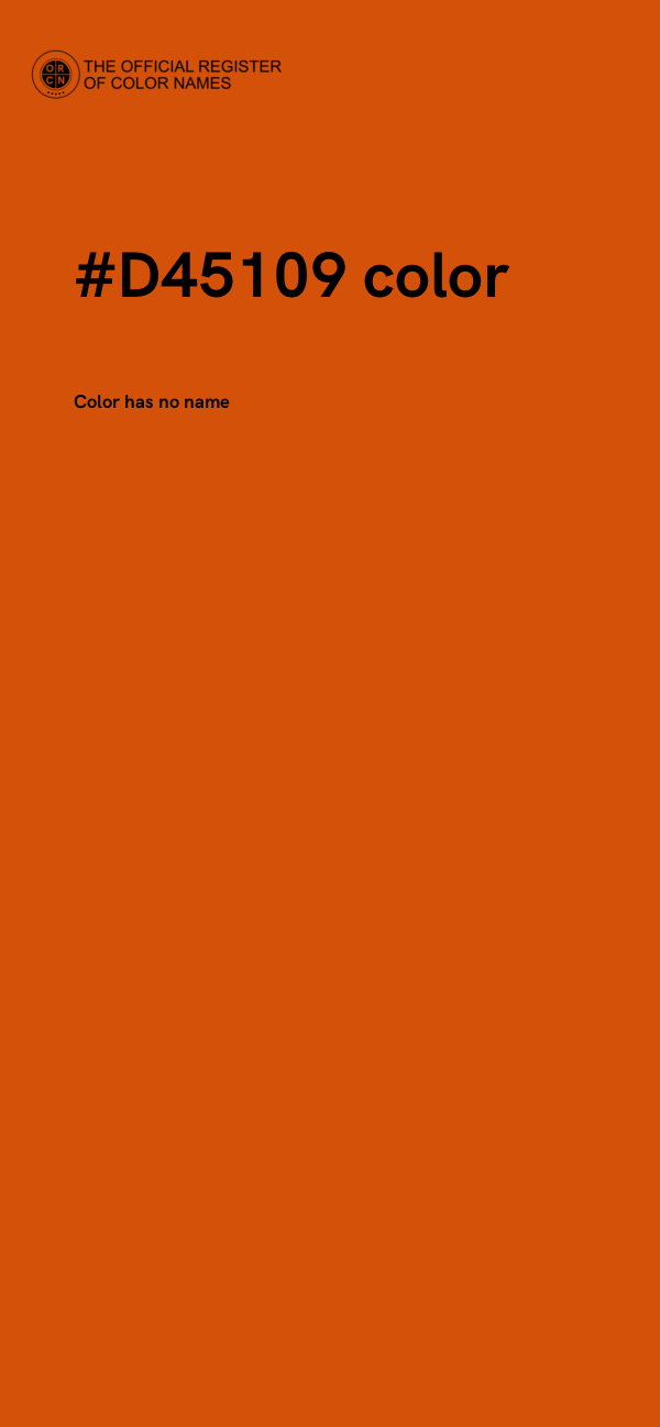 #D45109 color image