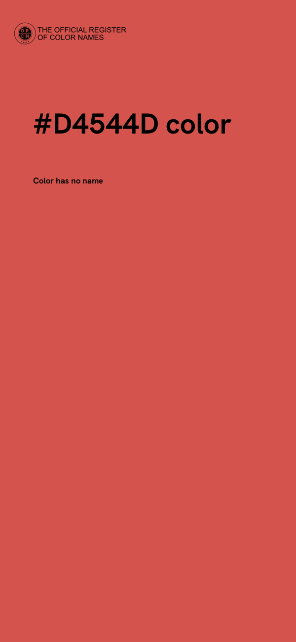 #D4544D color image