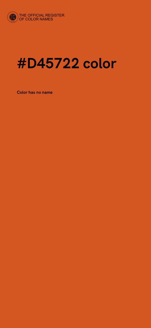 #D45722 color image