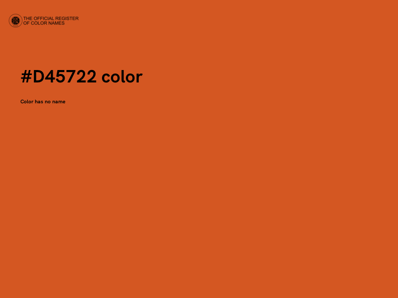 #D45722 color image