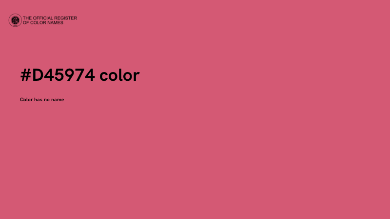 #D45974 color image