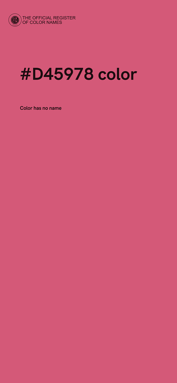 #D45978 color image