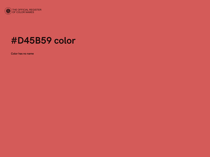 #D45B59 color image