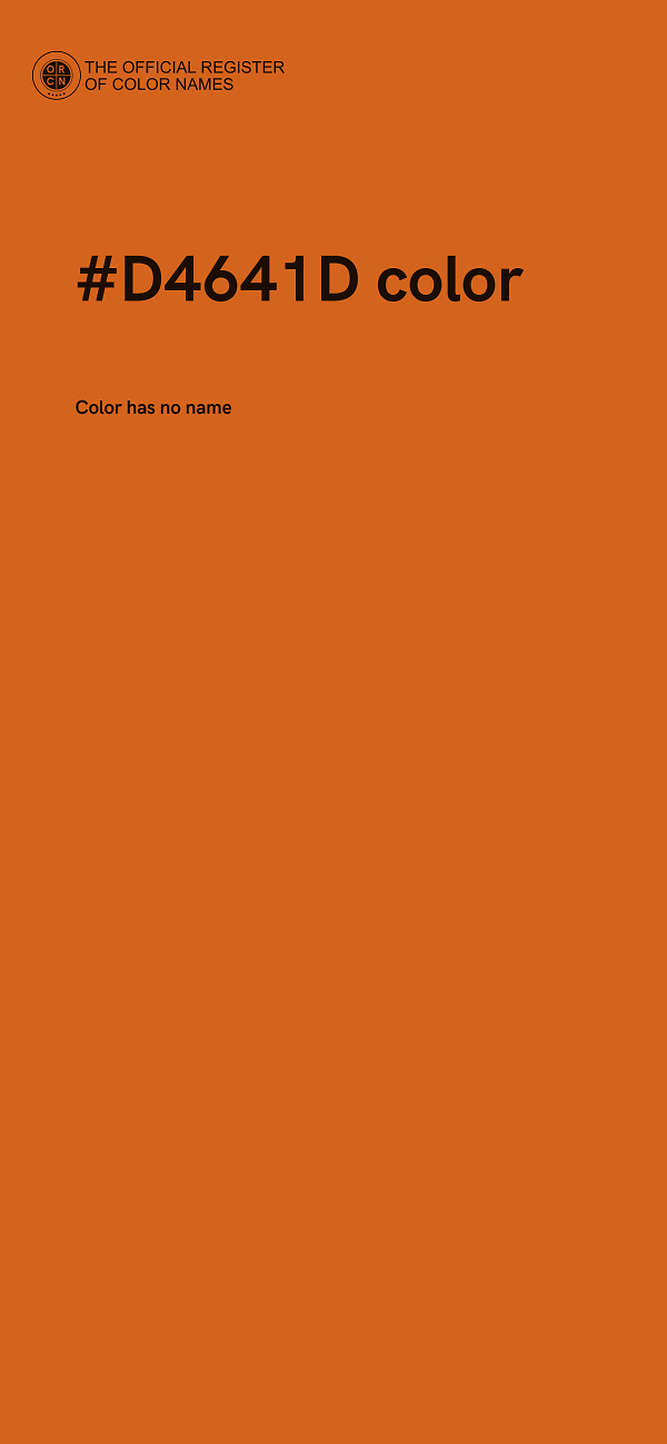 #D4641D color image