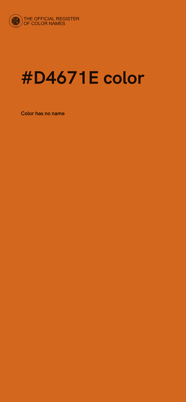 #D4671E color image
