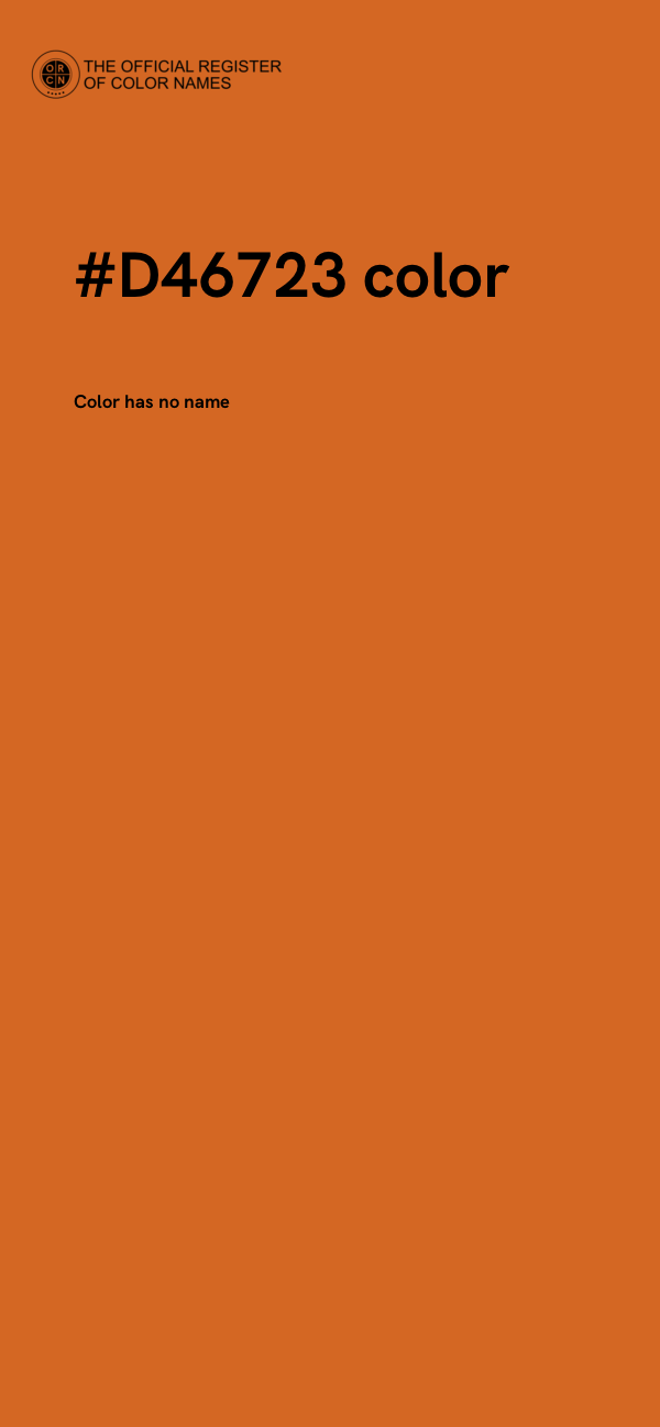 #D46723 color image