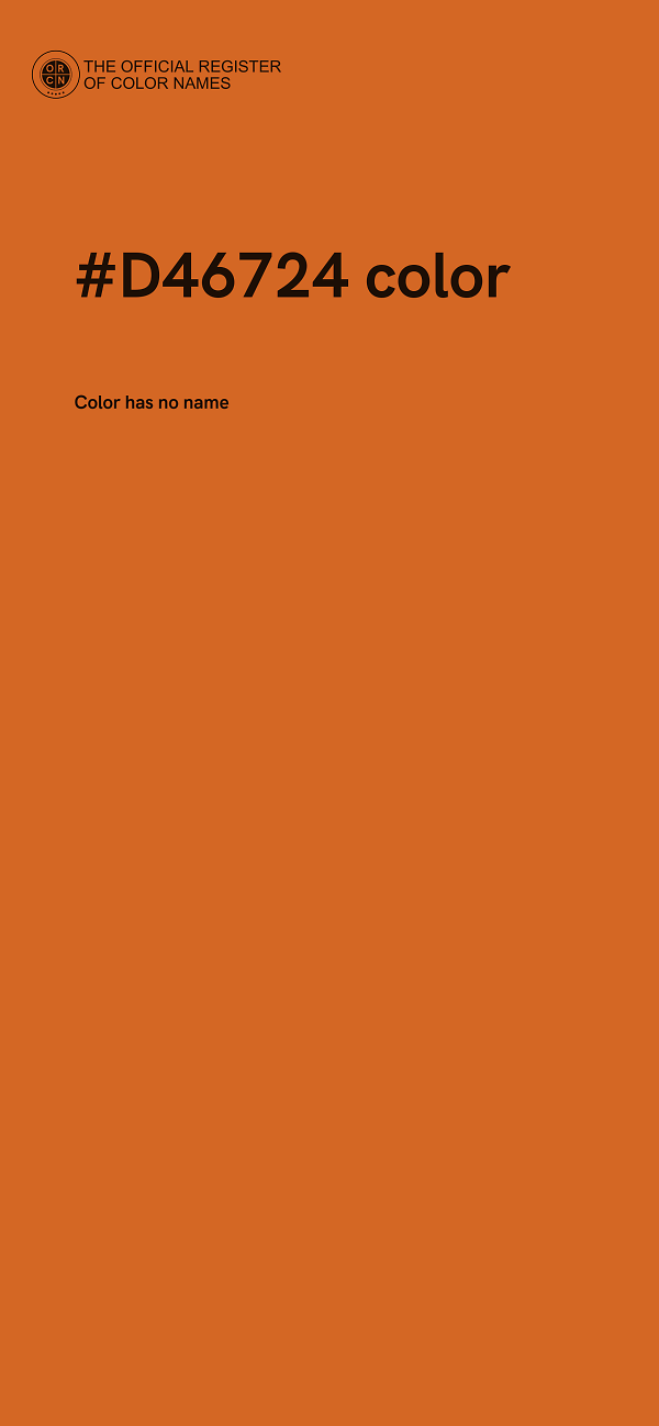 #D46724 color image