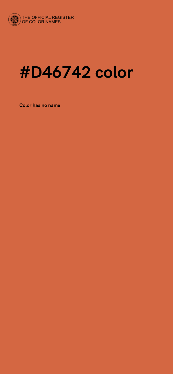 #D46742 color image