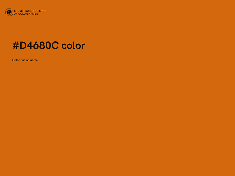 #D4680C color image