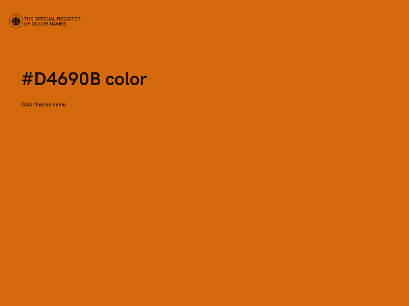 #D4690B color image