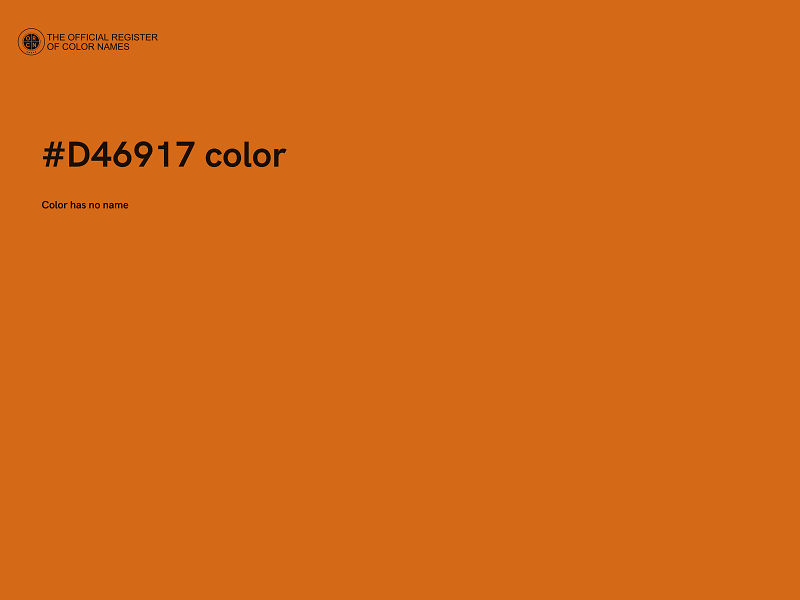 #D46917 color image