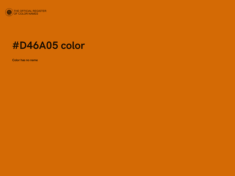 #D46A05 color image