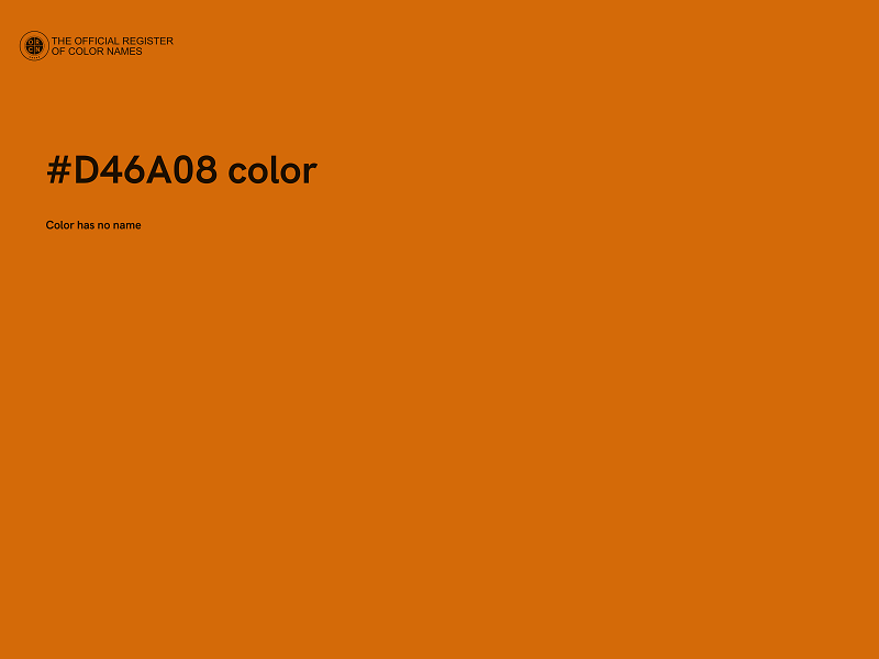 #D46A08 color image
